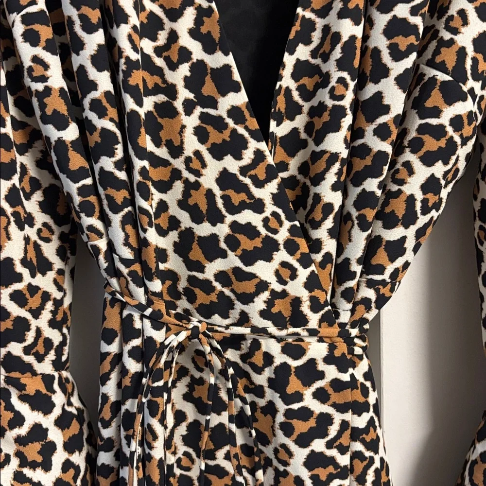 Diane Von Furstenberg Leopard Ruffle Maxi dress XL - Picture 11 of 13